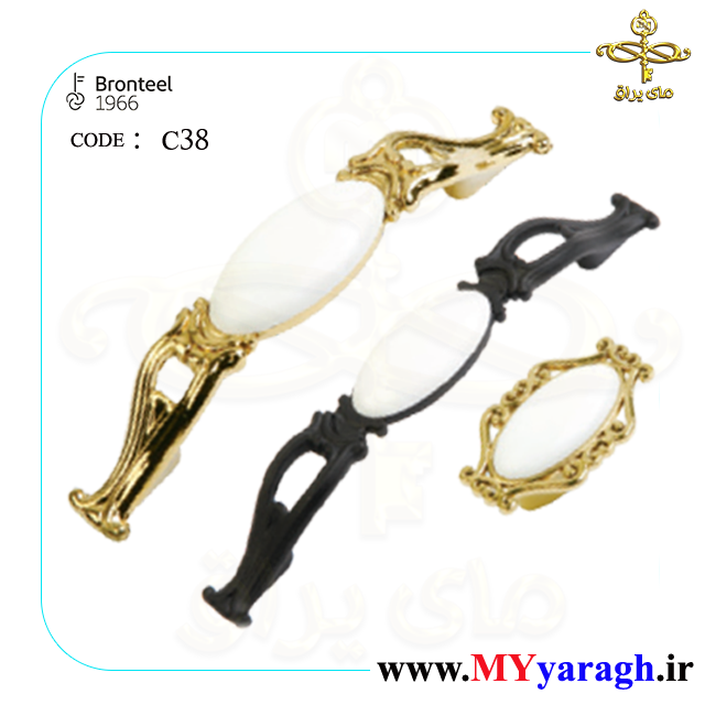 دستگیره کابینت برنز استیل C38 برنز استیل